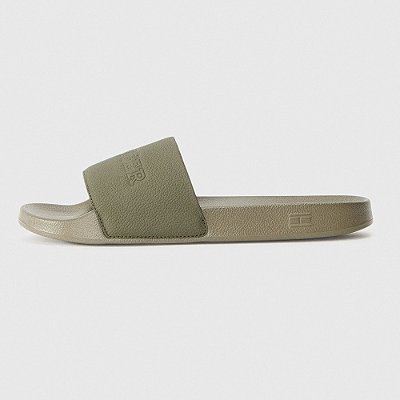 Chinelo Tommy Hilfiger Tumble Hilfiger Pool Slide Army Green