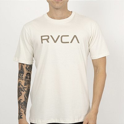 Camiseta RVCA Big RVCA SM26 Masculina Off White