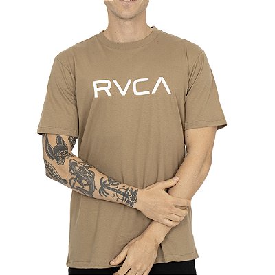 Camiseta RVCA Big RVCA SM26 Masculina Caqui Escuro