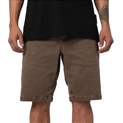 Bermuda MCD Sarja Slim SM26 Masculina Marrom Ruína