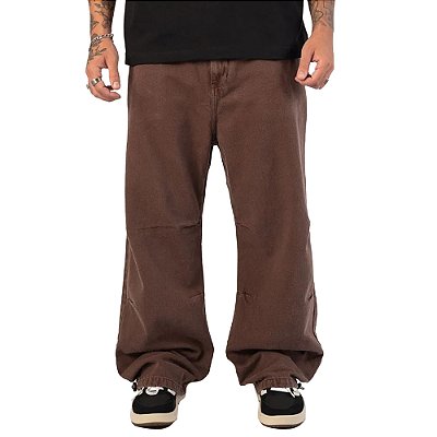 Calça MCD Sarja Overloose SM26 Masculina Marrom Ruína