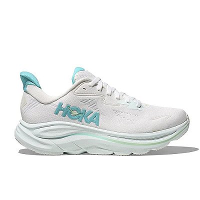 Tênis Hoka Clifton 10 Feminino White/Cielo Blue
