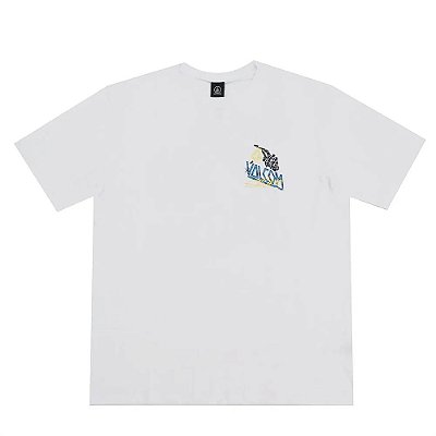 Camiseta Volcom Dropped Oversize SM26 Masculina Branco