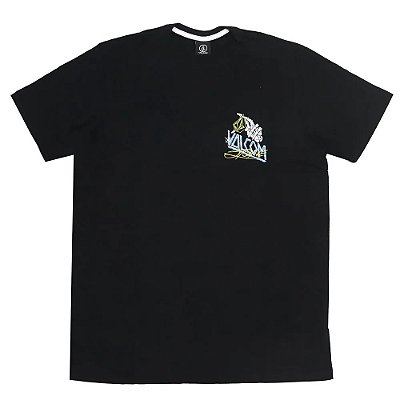 Camiseta Volcom Dropped Oversize SM26 Masculina Preto
