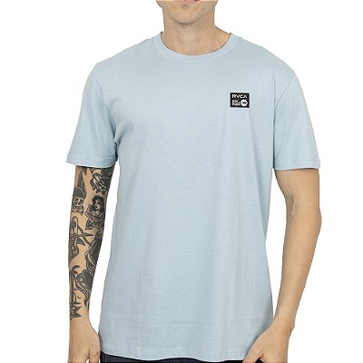 Camiseta RVCA Anp Label SM26 Masculina Azul Claro