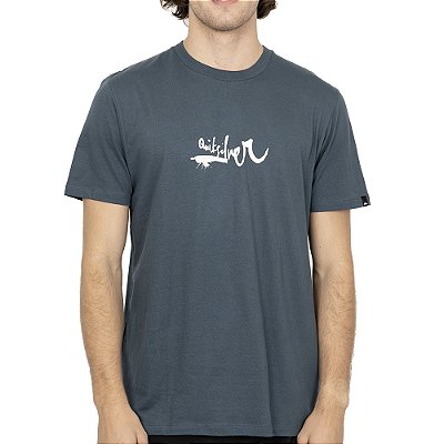 Camiseta Quiksilver Impaired Logo DNA SM26 Azul Escuro
