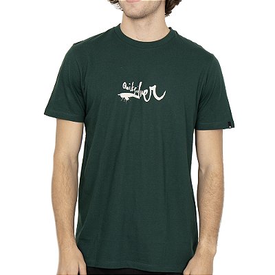 Camiseta Quiksilver Impaired Logo DNA SM26 Verde Escuro