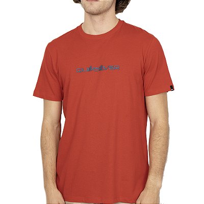 Camiseta Quiksilver Omni Font SM26 Masculina Vermelho