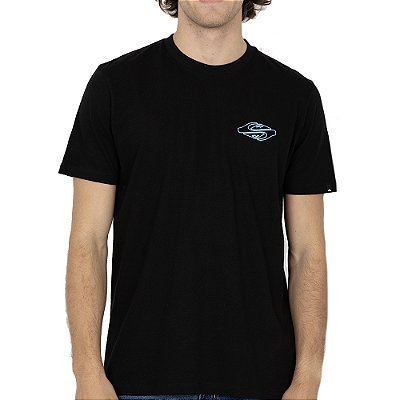 Camiseta Quiksilver Ripple Fount SM26 Masculina Preto