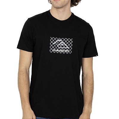 Camiseta Quiksilver Quik Checker SM26 Masculina Preto
