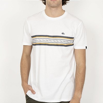 Camiseta Quiksilver Line Logo SM26 Masculina Branco