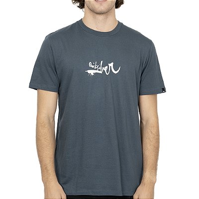Camiseta Quiksilver Impaired Logo DNA PS SM26 Azul Escuro
