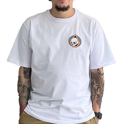 Camiseta Volcom Arched Oversize SM26 Masculina Branco