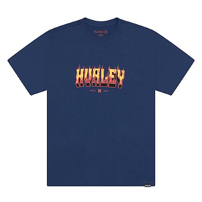 Camiseta Hurley Flame SM26 Masculina Marinho