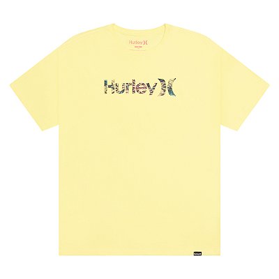 Camiseta Hurley O&O Floral SM26 Masculina Amarelo