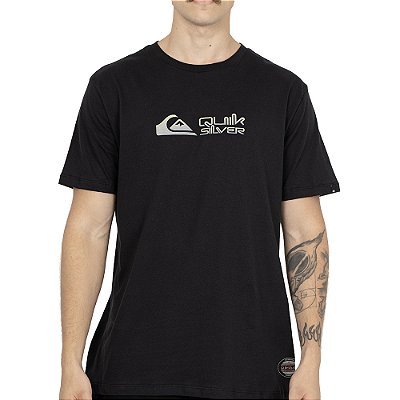 Camiseta Quiksilver Gradient Broken Type SM26 Preto