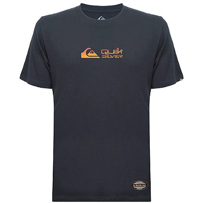 Camiseta Quiksilver Gradient Broken Type SM26 Marinho