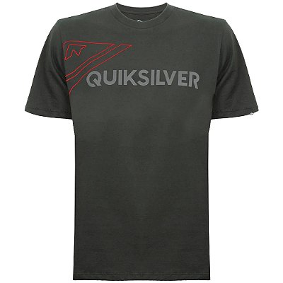 Camiseta Quiksilver Emb Side Omni S26 Masculina Cinza Escuro