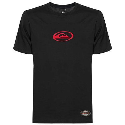 Camiseta Quiksilver Domed Logo Checker SM26 Masculina Preto