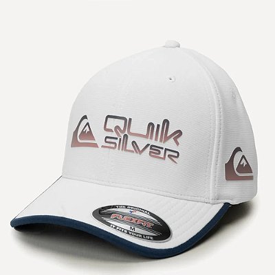 Boné Quiksilver Aba Curva Gradient Broken Type SM26 Branco