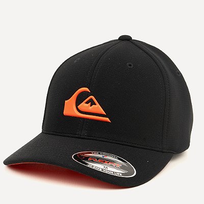 Boné Quiksilver Aba Curva Orange Logo SM26 Preto