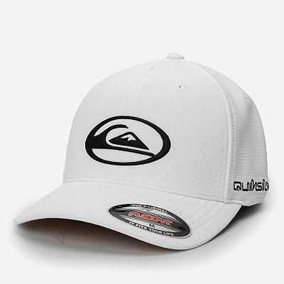 Boné Quiksilver Aba Curva Domed Logo Checker SM26 Branco