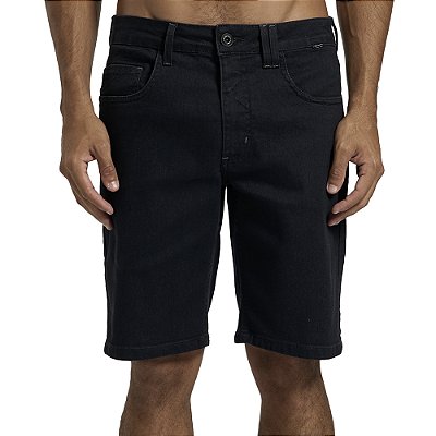 Bermuda Hurley Jeans Points SM26 Masculina Preto