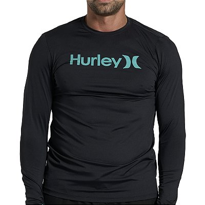Camiseta Hurley Surf Manga Longa One&Only SM26 Preto