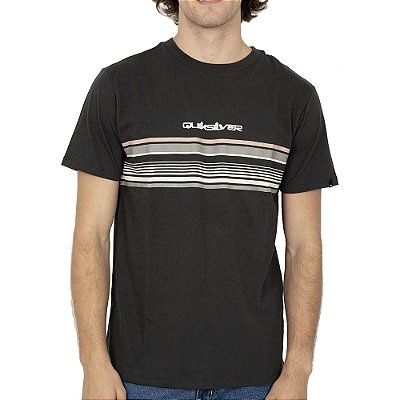 Camiseta Quiksilver Banner SM26 Masculina Cinza Escuro