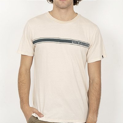 Camiseta Quiksilver Bait Stripe SM26 Masculina Areia