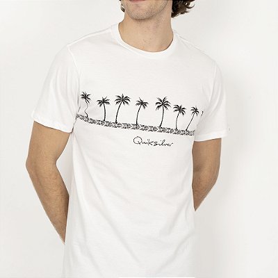 Camiseta Quiksilver Summer Palms SM26 Masculina Snow White