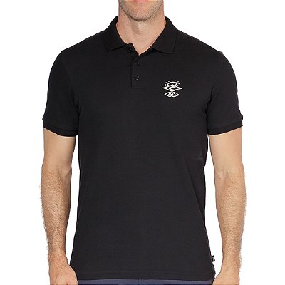 Camisa Rip Curl Polo Search Icon SM26 Masculina Preto
