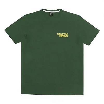 Camiseta Volcom Migrane SM26 Masculina Verde Escuro