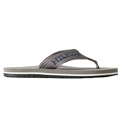 Chinelo Tommy Hilfiger Monotype Beach Sandal Dark Ash