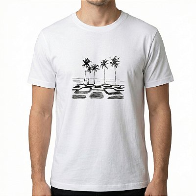 Camiseta Osklen Slim Vintage Coqueiros Ipanema Branco