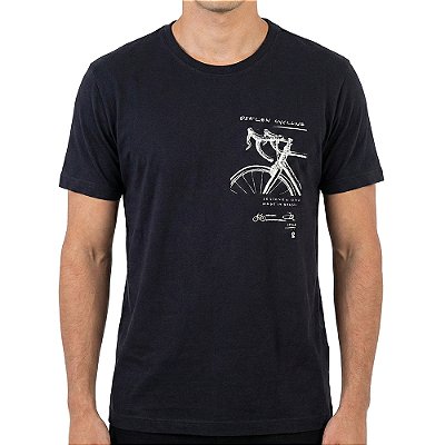 Camiseta Osklen Slim Vintage Cycling Drawing Masculina Preto
