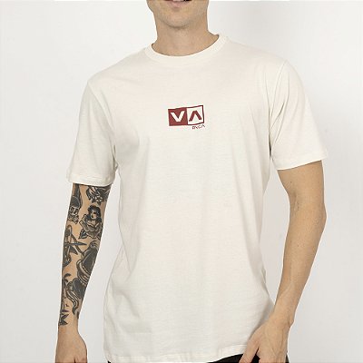 Camiseta RVCA Amini Balance Box SM26 Masculina Off White