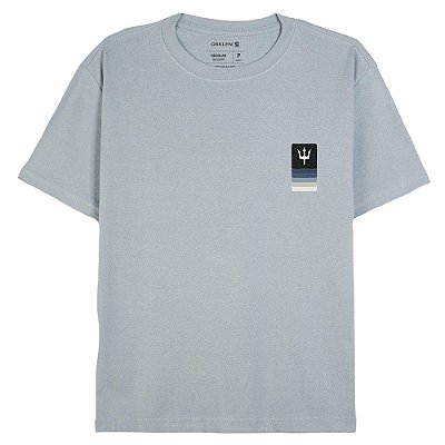 Camiseta Osklen Big Shirt Trident Mini Degradê Azul Rio