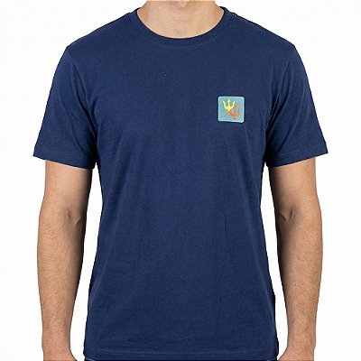 Camiseta Osklen Slim Vintage Kit Box Masculina Azul Mar