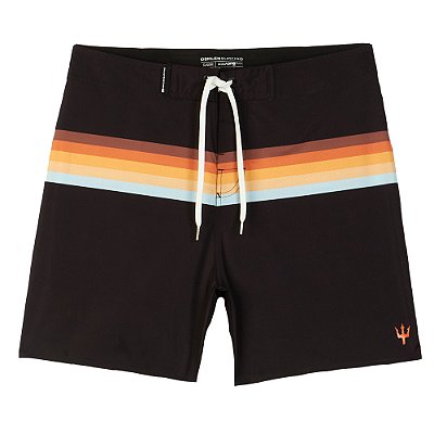 Bermuda Osklen Surf Arp Night Masculina Preto/Laranja
