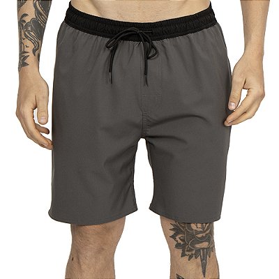 Bermuda RVCA Side 2 SM26 Masculina Cinza Escuro