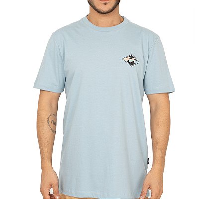 Camiseta Billabong Crayon Wave III SM26 Masculina Azul Claro