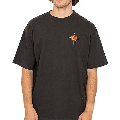 Camiseta Quiksilver Solaris Over SM26 Masculina Cinza Escuro