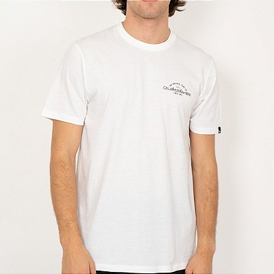 Camiseta Quiksilver Arched Type SM26 Masculina Branco