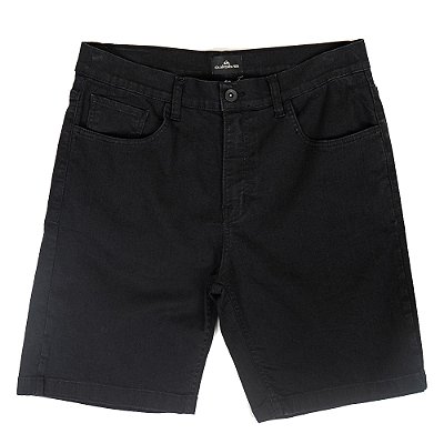 Bermuda Quiksilver Jeans Everyday Black PS SM26 Preto