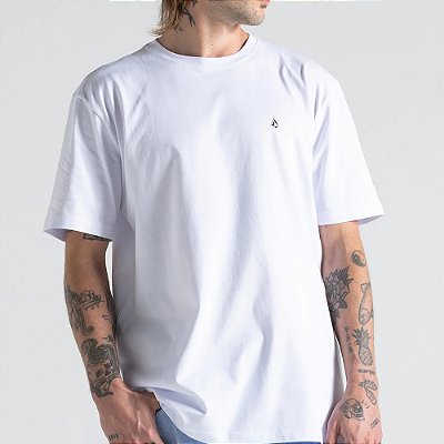Camiseta Volcom Stone Blanks SM26 Masculina Branco