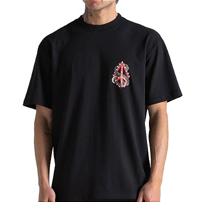 Camiseta Volcom Comfort Snake Peace SM26 Masculina Preto