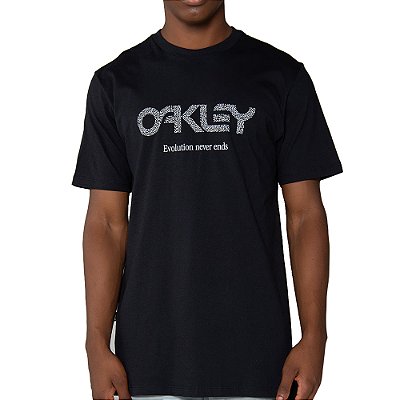 Camiseta Oakley Coral Organic Surf SM25 Masculina Blackout