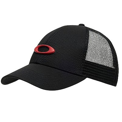 Boné Oakley Trucker Ellipse Hat Pitch Black/Flame Red