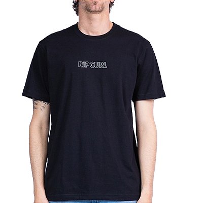 Camiseta Rip Curl Outline WT26 Masculina Preto